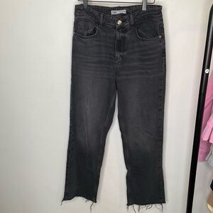 Zara High Waist Straight Jeans